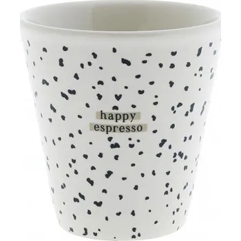 Bastion Collections Kelímek espresso HAPPY, little dots in black b300037