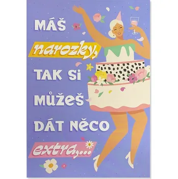 Albi PŘÁNÍ K NAHRÁNÍ VLASTNÍHO VZKAZU, fialové s dortem c120079