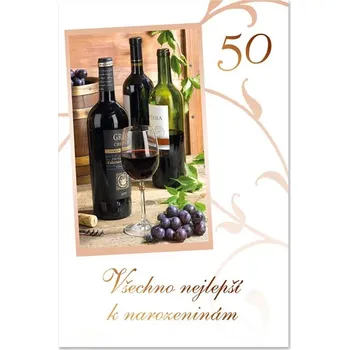 Ditipo Blahopřání - K VÝROČÍ 50.tiny (víno) 6890470