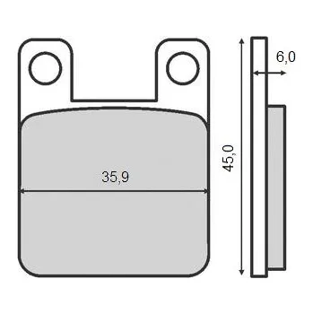 Brzdová destička BRENTA brzdové destičky KH115 (organické) (BRENTA brzdové destičky KH115 (organické))