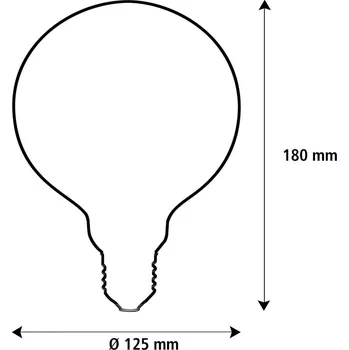 Lampička Segula LED Fire Flame Line E27 1W G125 kouřová závěsná 1800K kouřově šedá