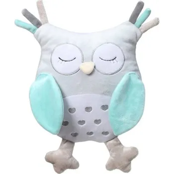 Plyšová hračka s chrastítkem Owl Sofia - modrá