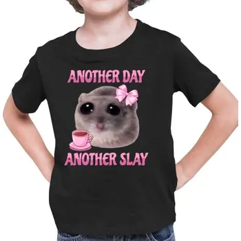 Žertovný předmět Another day, another slay - dětské tričko s potiskem- Tričkový.cz