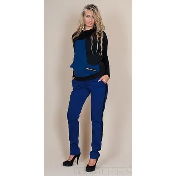 Be MaaMaa Těhotenské kalhoty Karolina - Modré, vel. XS