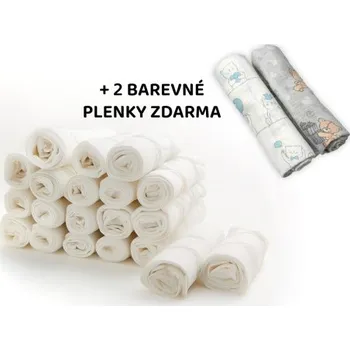 látková plena Kvalitní bavlněné pleny TETRA BASIC 70x80cm, 20ks v bal. + 2 ks zdarma