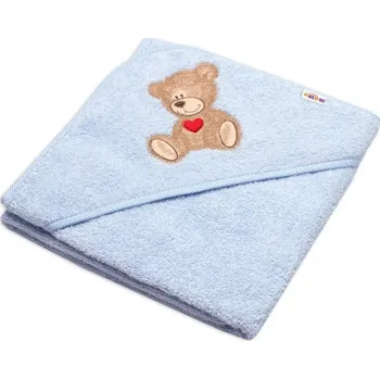 Kojenecká froté osuška s kapucí 80x80cm Sweet dreams by TEDDY - modrá