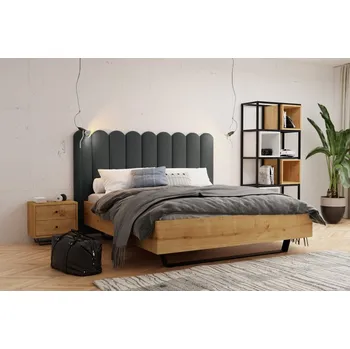 Čalouněný nástěnný panel plot 20 x 120 x 3 cm grafitová