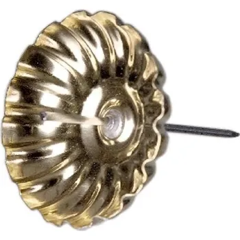 Vánoční svícen Svícen kov 40mm S11 ozdobný se zápichem zlatý