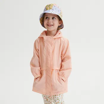 Reserved - Lehká bunda s kapucí - broskvová - 5489S-24X - 5489S-24X-92