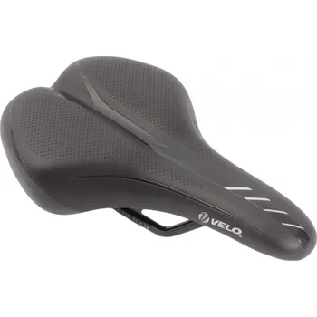 Sedlo na kolo VELO Ergonomické trekkingové sedlo na MTB KHE VELO Traveller S ČERNÁ