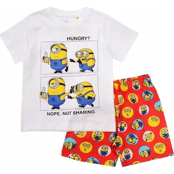 Mimoni PYŽAMO KRÁTKÝ RUKÁV šortky BÍLÁ/ČERVENÁ 116 D012N