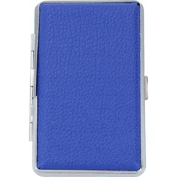 POUZDRO NA CIGARETY KOVOVÉ POUZDRO NA SLIM CIGARETY S KOŽENÝM POVRCHEM