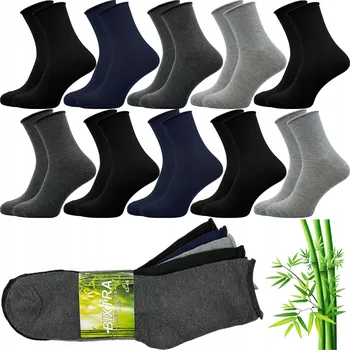 Pánské ponožky 10 párů PÁNSKÉ PONOŽKY BEZ GUMIČEK BAMBUSOVÉ 39-42