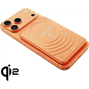 Powerbanka Cubenest Qi2 Magnetická bezdrátová powerbanka SlimDual 5000 mAh SQ1B3D oranžová