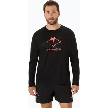 Pánské tričko Pánské běžecké tričko Longsleeve ASICS Fujitrail Logo performance black/carbon/coral