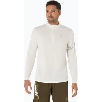 Pánské tričko Pánské běžecké tričko Longsleeve ASICS Icon LS 1/2 Zip cream