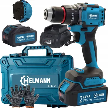 Vrtačka Profesionální akumulátorový aku vrtačka 3 Ah 21V s příklepem, výkonný