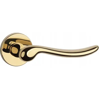 Dveřní kování Klika s kulatou rozetou Nerina Slim zlatá PVD APRILE