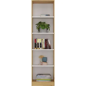 Knihovna Regál TopEshop R50 50 cm x 182 cm x 30 cm bílý, dub artisan