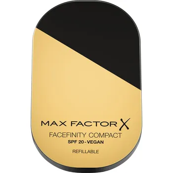 Dekorativní kosmetika Max Factor Facefinity dlouhotrvající matující kompaktní make-up na obličej s ochranným faktorem SPF20 040 creamy ivory, 10 g