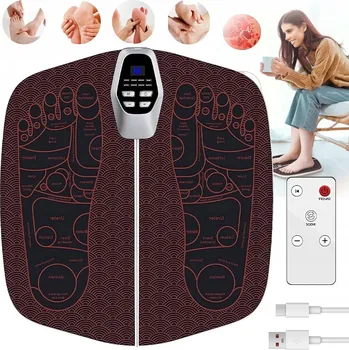 Masážní přístroj PODLOŽKA EMS MASÁŽNÍ PŘÍSTROJ NA NOHY ELEKTROSTIMULÁTOR SVALŮ 8 REŽIMŮ 32 ÚROVNÍ VÝKONU