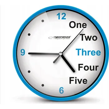 Hodiny Nástěnné hodiny modré 20 cm