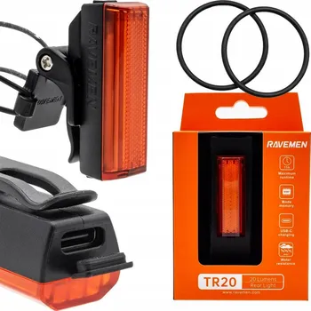 Cyklosvítilna Zadní světlo na kolo Ravemen TR20 USB LED světlo