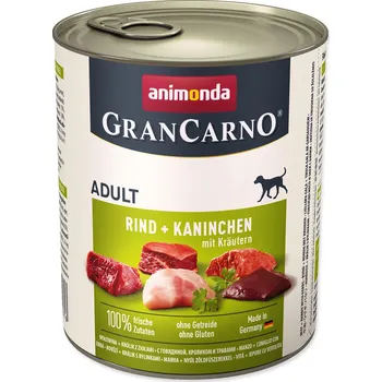 Krmivo pro psa Konzerva Animonda Gran Carno Adult hovězí a králík s bylinkami 800g-KARTON