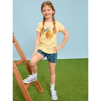 Dívčí tričko Sinsay - Tričko s krátkým rukávem - žlutá - 815DR-11X - 815DR-11X-98