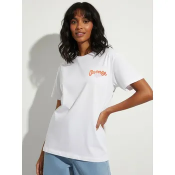 Sinsay - Tričko oversized - bílá - 970CG-00X - 970CG-00X-XXS