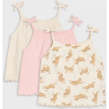 Dívčí oblečení Sinsay - Sada 3&nbsp;triček - vícebarevná - 176EB-MLC - 176EB-MLC-128