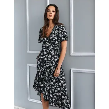 Dámské šaty Sinsay - Šaty s květinovým vzorem - černá - 4535Z-99X - 4535Z-99X-XXS-2