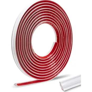 Podlahová lišta FAKILO 5M samolepicí stropní páska PVC flexibilní trojúhelníková dekorativní páska bílá nástěnná