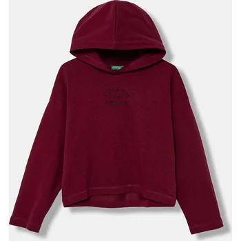 Chlapecká mikina Dětská bavlněná mikina United Colors of Benetton 3NBMC2053.G.seasonal burgundské 93X, vel. 160