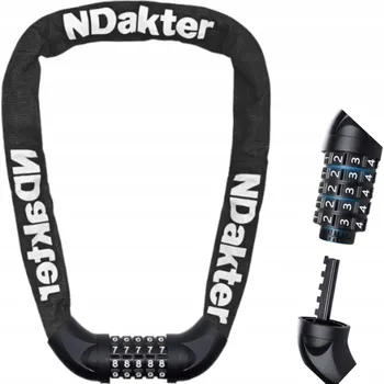 Zámek na kolo Cyklistický zámek řetězový s 5místným kódem - silný zámek na kolo