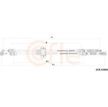Tažné lanko, ruční převodovka COFLE 2CB.FO002