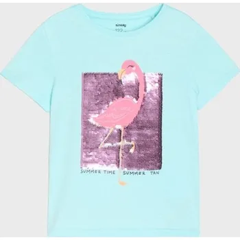 Dívčí oblečení Sinsay - Tričko s krátkým rukávem - modrá - 124ED-05X - 124ED-05X-98