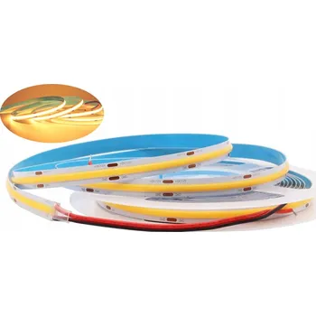 LED páska LED COB pásek 12V 480 LED/m PRO 10W/m neon ŽLUTÁ barva 1m SOUVISLÁ linie světla