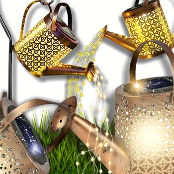 Venkovní osvětlení SOLÁRNÍ ZAHRADNÍ LED LAMPA ZAPICHOVACÍ KONVIČKA IP65 SOUMRAKOVÝ SENZOR SVÍTÍCÍ