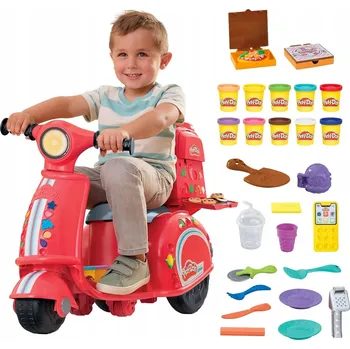 Modelovací hmota Skútr pro rozvoz pizzy Play-doh Pizzeria Modelína 10 tub + příslušenství