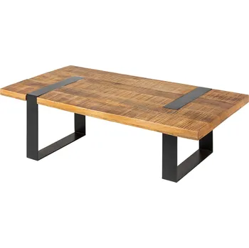 Konferenční stolek INVICTA INTERIOR Konferenční stolek Iron 100cm mangové dřevo 45mm