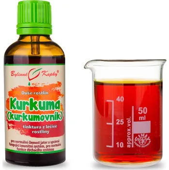 Doplněk stravy Bylinné kapky s.r.o. Kurkuma (kurkumovník) - Bylinné kapky (tinktura) Duše rostlin 50 ml