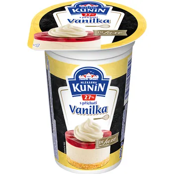 Mlékárna Kunín Šlehačka De Luxe vanilka 27 % 200g