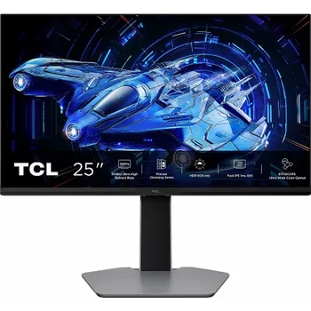 Monitor TCL 25G64 24,5" IPS FHD/1ms/600nits/1000:1/300Hz/2xHDMI/DP/VESA/High Adjustable/Tilt/Swivel/Flicker Free/Low Blue Light