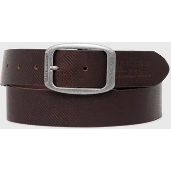 Opasek Kožený pásek Pepe Jeans WADE BELT PM021025 hnědá 88X, vel. 100