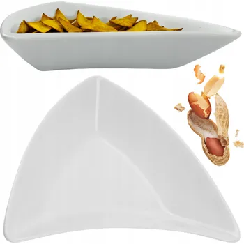 Salátová Mísa trojúhelníková, bílá, 17 cm