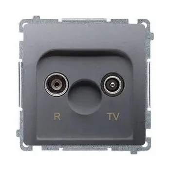 Elektrická zásuvka Anténní zásuvka nástěnná Kontakt-simon stříbrná