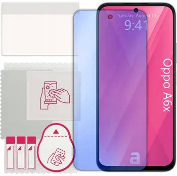 Pouzdro na mobilní telefon Hybridní Sklo 9H pro Oppo A6x, alternativa tvrzeného skla, flexibilní