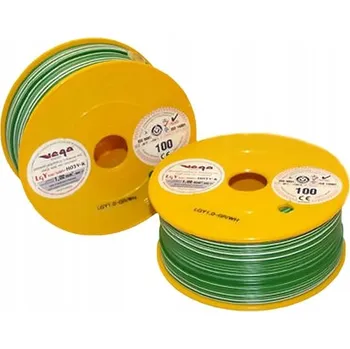 elektrický kabel Kabel LGY/H05V-K 1,00 mm2 100 m Zeleno-Bílý