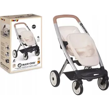 Kočárek pro panenku Smoby MC&Q Kočárek pro dvojčata béžový